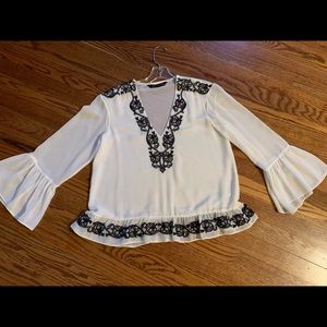 Zara soutache embroidered blouse